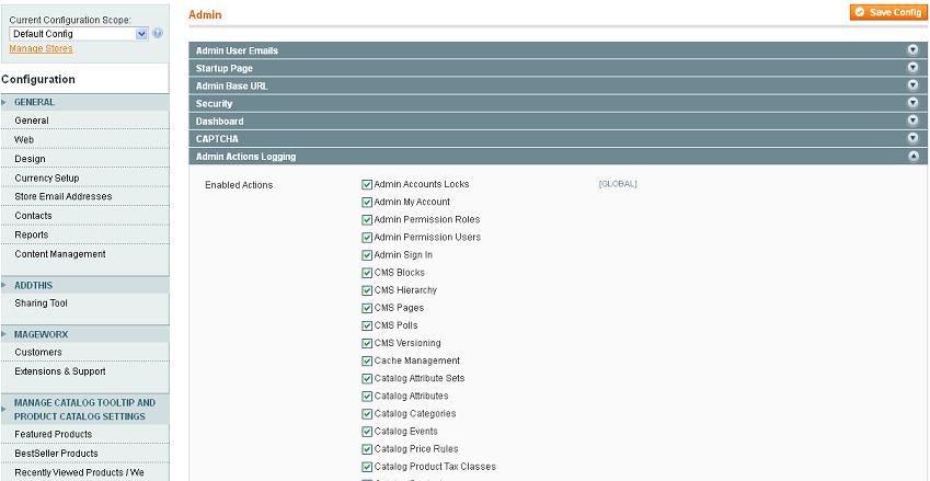 Admin Logging