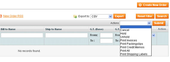 Magento Order Actions