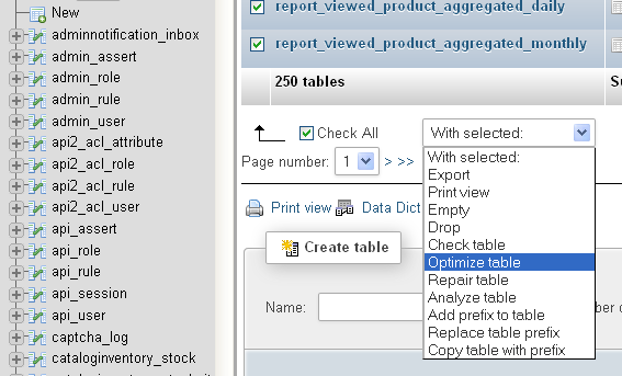 Optimize Tables