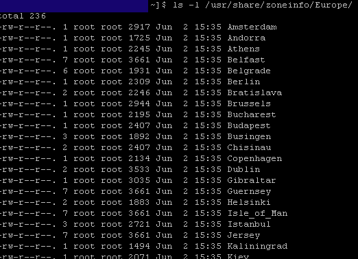 Zoneinfo Europe