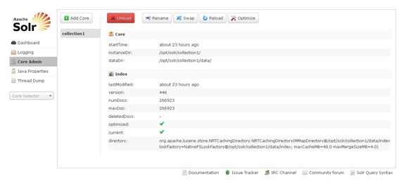 Apache Solr Admin