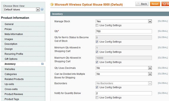 Notify Low Stock Alert RSS Setting